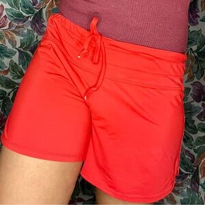 Bright Orange Athleta Tie Front Women's Shorts